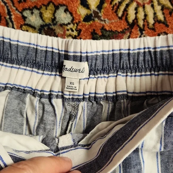 Madewell Wide Leg Pull On Linen Blend Cropped Pants XS - Picture 2 of 11